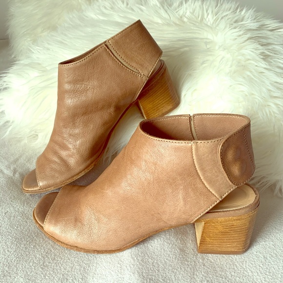 Mimosa Shoes - Mimosa by Browns Tan Leather Slingback Booties